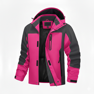 Custom Men's Soft Shell Insulated Winter <b>Jacket</b> Waterproof Windproof <b>Fleece</b> Print Quick Dry Zipper Turtleneck Collar Long Sleeve - Product Image 3