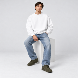 Sweat-shirt OEM pour homme, streetwear, en tissu éponge, coupe classique, vêtements de sport, tricot, fabricant, col montant, automne-hiver - Product Image 6