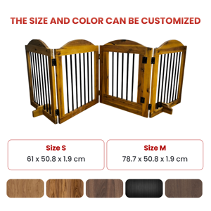 Barrière pour animaux de compagnie en bois en gros, pliable, réglable, portable, moderne, de luxe, autoportante, ODM OEM, sécurité, utilisation domestique - Product Image 2