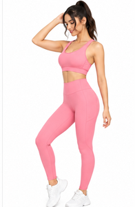 Women Workout <b>Yoga</b> Set High Waist Shorts Sports Bra Custom <b>Pilates</b> Gym Fitness Activewear Quick Dry Breathable Stretch Two Piece - Product Image 3