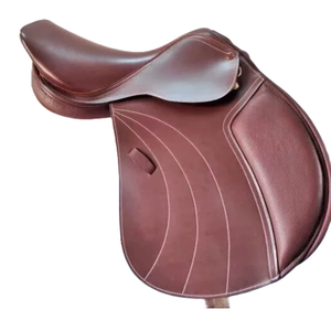 Premium Brown English Leather Horse Saddle All Purpose Riding Tack Lightweight Comfortable Equestrian <b>Gear</b> Export Quality India - Product Image 3