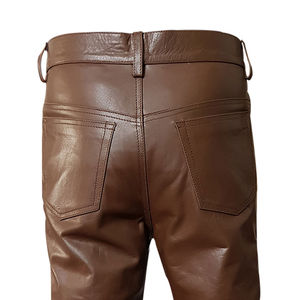 Pantalon en cuir respirant personnalisé de haute qualité pour homme, style urbain, collection automne 2026, service OEM - Product Image 5