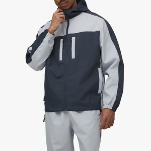 Survêtement Homme Haute Qualité Color Block à Capuche avec Fermeture Éclair Intégrale, Poches Latérales, Respirant, Style Sportif, Idéal Automne, Coupe Droite - Product Image 4