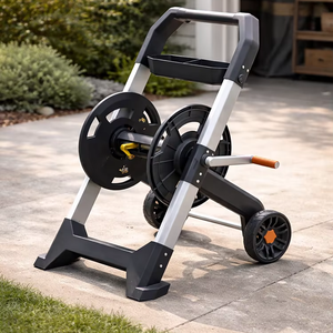 Aluminum 200-ft Cart Hose Reel Metal Water Hose Reel with Aluminum <b>Frame</b> Portable Outdoor Hose Holder ODGGAD001 - Product Image 1