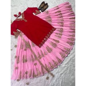 Designer Women's Party Wear Lehenga <b>Set</b> with Fancy Top New Style - Product Image 3
