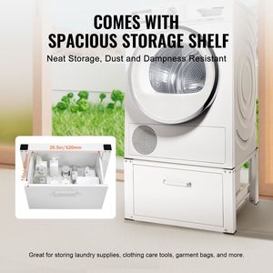 27\" Wide 14.4\" Height Heavy Duty <b>Laundry</b> Pedestal Universal Fit 660lbs Capacity <b>Stand</b> Platform for Washer Dryer Multi-Function - Product Image 5