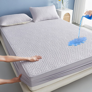 Protège-matelas matelassé en microfibre imperméable 300 fils, respirant, lavable en machine, toutes saisons, pour adultes - Product Image 3