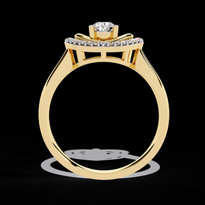 Anillo de Compromiso de Oro para Mujer con Diamante en Forma de Pera, Diseño Elegante Hecho a Mano, Regalo Perfecto - Product Image 3