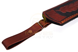Étui de ceinture pour couteau de chasse en acier Damas fait main sur mesure, étui de transport pour couteau EDC de camping en plein air, OEM - Product Image 4