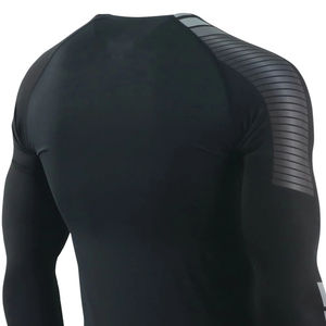 T-shirts Rash Guard Unisexe en Spandex/Polyester Écologiques de Haute Qualité, Vêtements d'Entraînement de Compression Longs, Équipement MMA 240g - Vente Chaude - Product Image 2