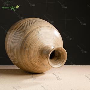 Jarrón de bambú clásico de Nature Lover hecho a mano para uso decorativo en espacios habitables - Product Image 3