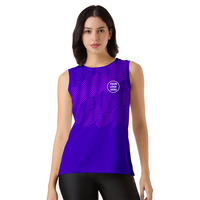 Kaos Tank Top Olahraga Wanita Berkualitas Premium, Bahan Anti Lembap, Ringan, Tanpa Lengan, Untuk Latihan, Dijual