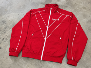 Custom Men Red Track Windbreaker Jacket Lightweight Zip Sports Training Jacket Premium Polyester Running Spring Thin Front - Product Image 6