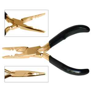Pince à extensions capillaires pour salon, pour l'installation, le retrait et la réglage des micro-anneaux d'extensions capillaires, avec poignée ergonomique. - Product Image 5