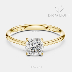 Bague de fiançailles en or blanc 14 carats avec diamant de laboratoire 0,86 carat, couleur F+, clarté VS+, taille coussin, pavé, bague de fiançailles et de mariage certifiée IGI - Product Image 5