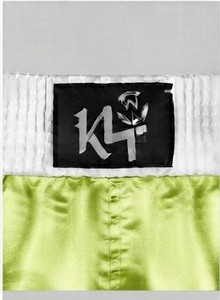 Pantalones Cortos de Boxeo Unisex K4 Verdes, Sublimación con Logotipo Estampado, Corte Holgado, Transpirables, Poliéster/Algodón 140g, Adulto - Product Image 3