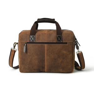 Bulk Supply Leather Travel <b>Laptop</b> Storage Bag Genuine Leather Crazy Horse Satchel Bag - Product Image 3