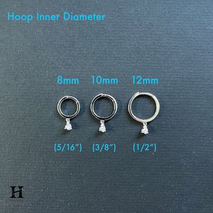 Minimalist 14K <b>Gold</b> Huggie Hoop <b>Earrings</b> Sparkling Diamond <b>Dangle</b> Drop Charm <b>Earrings</b> for Women Fine Jewelry - Product Image 5