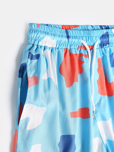 Pantalones Cortos Casuales de Poliéster para Hombre, a la Moda, Personalizados, de Alta Calidad, con Estampado y Cintura Elástica Media, para Playa - Product Image 4