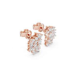 Premium Quality 14k Solid Rose Gold <b>Stud</b> <b>Earrings</b> Brilliant Cut GRA Certified Lab Grown Diamond Women Jewelry At Lowest Price - Product Image 4