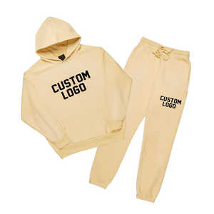 Wholesale Custom Logo Solid Printed Eco-Friendly <b>Polyester</b>/Cotton Men's Tracksuit New Style Streetwear Breathable <b>Hoodies</b> - Product Image 1