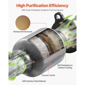 Convertitore Catalitico Anteriore di Ricambio OE 16581-16 per Chevrolet Equinox, GMC Terrain, Chevy Captiva Sport 2.4L L4 Compatibile - Product Image 3