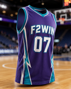 Maillot de basket-ball personnalisé unisexe F2WIN, débardeur en mesh sans manches, col rond, respirant, impression sublimée, numéros d'équipe 21, noir et blanc - Product Image 5