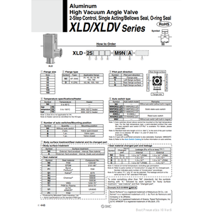 Vanne d'angle XLD-63 à vide élevé SMC Pneumatics - Product Image 2