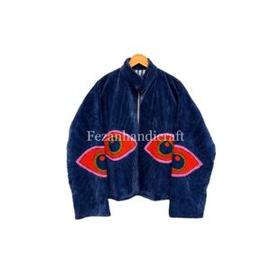 Unisex Suzani <b>Jacket</b> Wholesale <b>Velvet</b> <b>Jacket</b> Handmade Short Coat Inside Cotton Lining Overcoat - Product Image 1