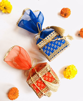 Boîte carrée en bois décorative indienne faite à la main, thème floral, pour paniers de mariage, Haldi, Mehndi, Sangeet, fête de pendaison de crémaillère, vente en gros