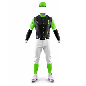 <b>Baseball</b> Uniform Custom Heat Transfer Printed Jersey Sublimation Uniform Solid Color Anti-Bacterial Player Jersey with Pant - Product Image 2