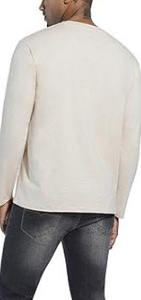 เสื้อยืดผู้ชายทรงหลวมพิมพ์ลายแขนยาวผ้าฝ้าย 100% - Product Image 3