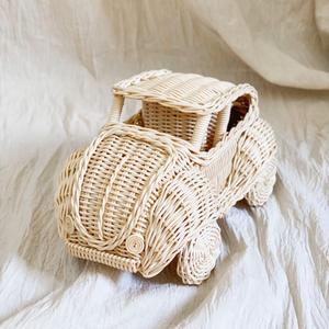 Voiture miniature en rotin faite à la main pour garçons, super affaire, jouet pour enfants, jeu d'imagination - Product Image 3