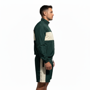 Sustainable Lightweight Printed <b>Summer</b> Casual Track Suit Breathable Nylon Zip Windbreaker <b>Jacket</b> Shorts Crinkle 2-Piece - Product Image 3