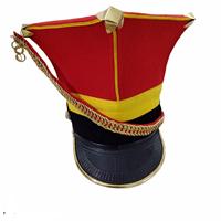 Gorra Keppi de la Oficina de Húngaria, con lana negra y visera de cuero