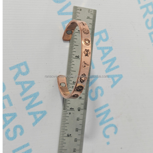 Brazalete de Cobre Puro Natural, Moderno, con Chakra, Equilibrio de Energía Magnética Ajustable, Terapia de Sanación Espiritual y Meditación - Product Image 6