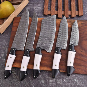 New Custom Handmade Damascus Steel Full Tang 5-Piece <b>Sharp</b> Kitchen <b>Knives</b> <b>Set</b> Ambidextrous Design VG10 Handle Modern Chef <b>Knife</b> - Product Image 5