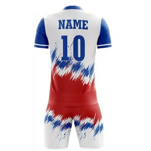Tenue de football personnalisable légère et respirante pour adulte unisexe, maillot de foot à manches courtes 100 % polyester - Product Image 3