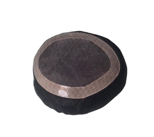 Human Hair Mono Base Toupee Bonnet <b>Wig</b> <b>for</b> <b>Men</b> with Bangladesh Hair Patches and Taz Hair - Product Image 1