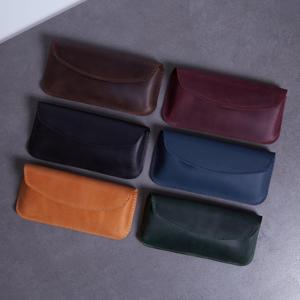 Luxury Genuine Leather <b>Glasses</b> Pouch Soft Cowhide <b>Case</b> Slim Handmade Vintage <b>Reading</b> Spectacles Cover Sleeve LGC-0104 - Product Image 5