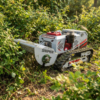 Tondeuse à fléaux télécommandée 5-en-1 4 temps 420cc DIY avec modules intégrés interchangeables pour labourage et ameublissement des sols agricoles et pelouses