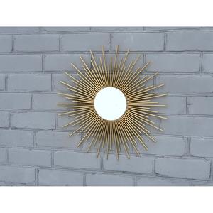 Mediados de siglo moderno Boho Glam espejo de pared hecho a mano Sunburst oro Starburst acento declaración decoración de pared - Product Image 1