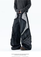 Pantalon cargo en jean multi-poches pour homme, style gothique vintage, coupe ample, respirant, pour l'hiver et le printemps, tissé, robuste, vêtement de travail, vente en gros
