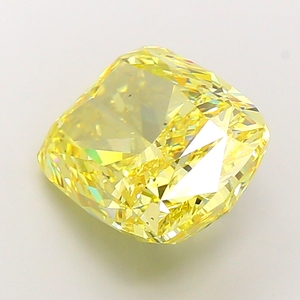 Fabrication de bijoux fins, diamant de laboratoire de qualité supérieure, taille coussin, jaune vif fantaisie, certifié IGI, coupe excellente, pierre précieuse CVD en vrac. - Product Image 4
