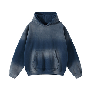 Vente en gros de sweats à capuche pour hommes, effet délavé soleil, matière respirante de qualité supérieure, style unique, nouvelle collection, streetwear, modèle vierge pour personnalisation - Product Image 4