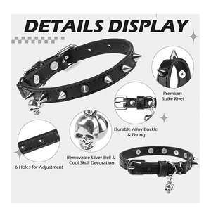 Collier pour chat en cuir personnalisé 2026, confortable et extensible, avec laisse assortie, haute qualité, respirant, vente en gros - Product Image 3