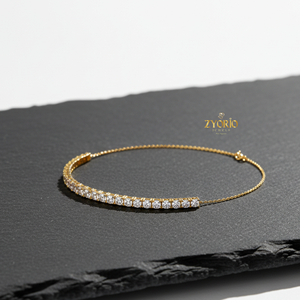 Bracelet tennis classique en or avec diamants, plaqué argent sterling, diamants de laboratoire, cadeau élégant et luxueux pour femme, pour mariage ou soirée - Product Image 4