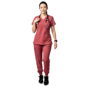 Wholesale Hospital Scrub Suit Breathable Nurse Wear Comfortable Medical Nursing Scrub Uniform <b>Sets</b> Customized OEM - Product Image 1