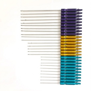 Ensemble de canules chirurgicales 24 pièces, poignées colorées, acier inoxydable, pour chirurgie plastique, instrument de classe I, utilisation manuelle - Product Image 4