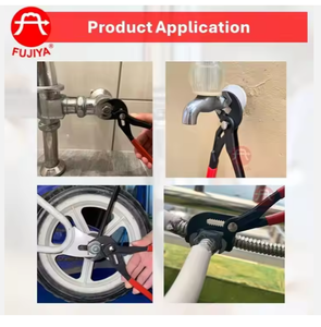 FUJIYA Mini pince à bec long Aiguille à mâchoire mince et lisse avec mâchoires dentelées en acier Poignée souple en plastique Système de mesure métrique OEM - Product Image 3